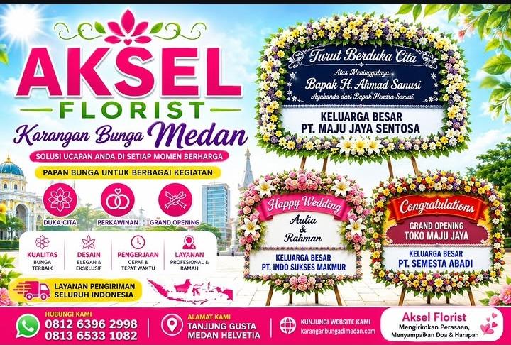Papan bunga medan harga terjangkau berkualitas